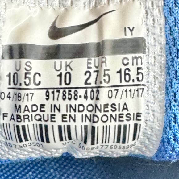 NIKE Air Max Vision PS Kids Size 10.5C Shoes BLUE Low Top Trainer Sneakers EX - Picture 10 of 11